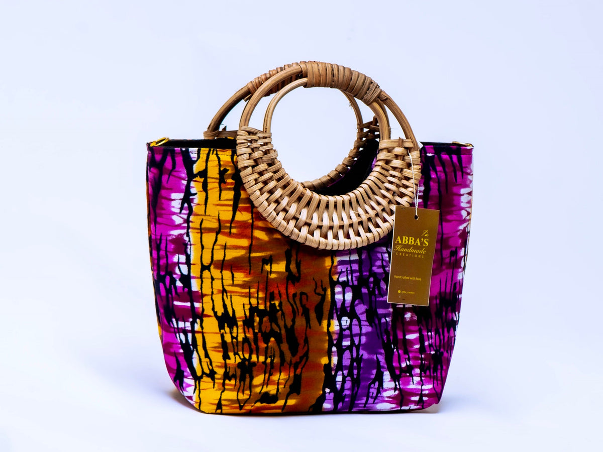 Ankara Handmade Tote Bag Set with Matching Earrings & Bangles | Convertible Crossbody | African Print Handbag