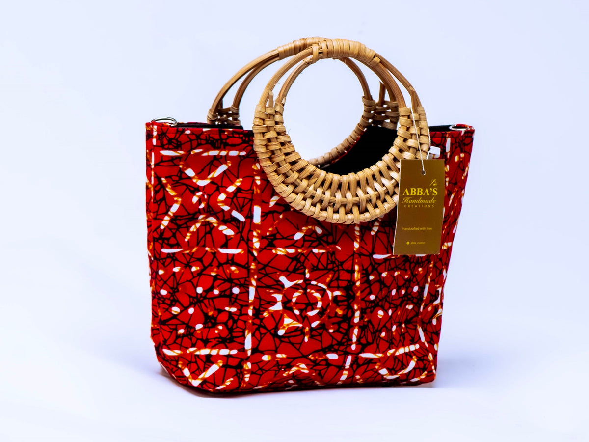 Ankara Handmade Tote Bag Set with Matching Earrings & Bangles | Convertible Crossbody | African Print Handbag