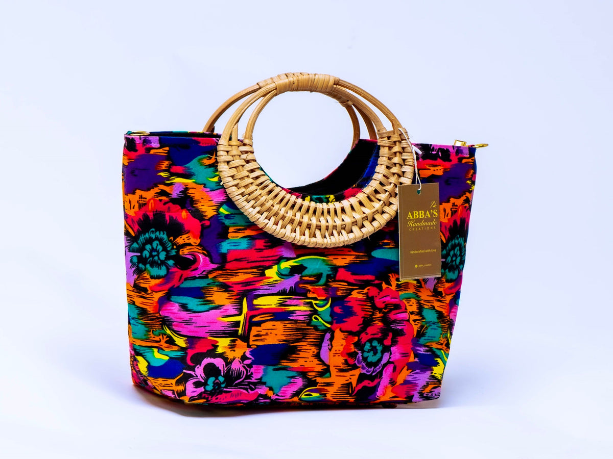 Ankara Handmade Tote Bag Set with Matching Earrings & Bangles | Convertible Crossbody | African Print Handbag