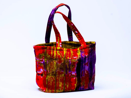 Handmade Ankara Tote Bag with Matching Zipper Pouch | African Print Shoulder Bag | Everyday Tote | Gift for Her