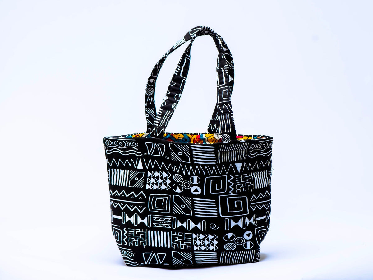 Handmade Ankara Tote Bag with Matching Zipper Pouch | African Print Shoulder Bag | Everyday Tote | Gift for Her