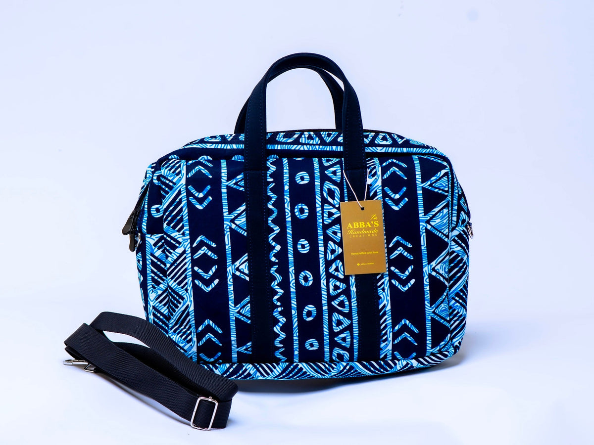 Handmade Ankara Laptop Bag | African Print Laptop Sleeve | Padded Laptop Case | Convertible Laptop Messenger Bag