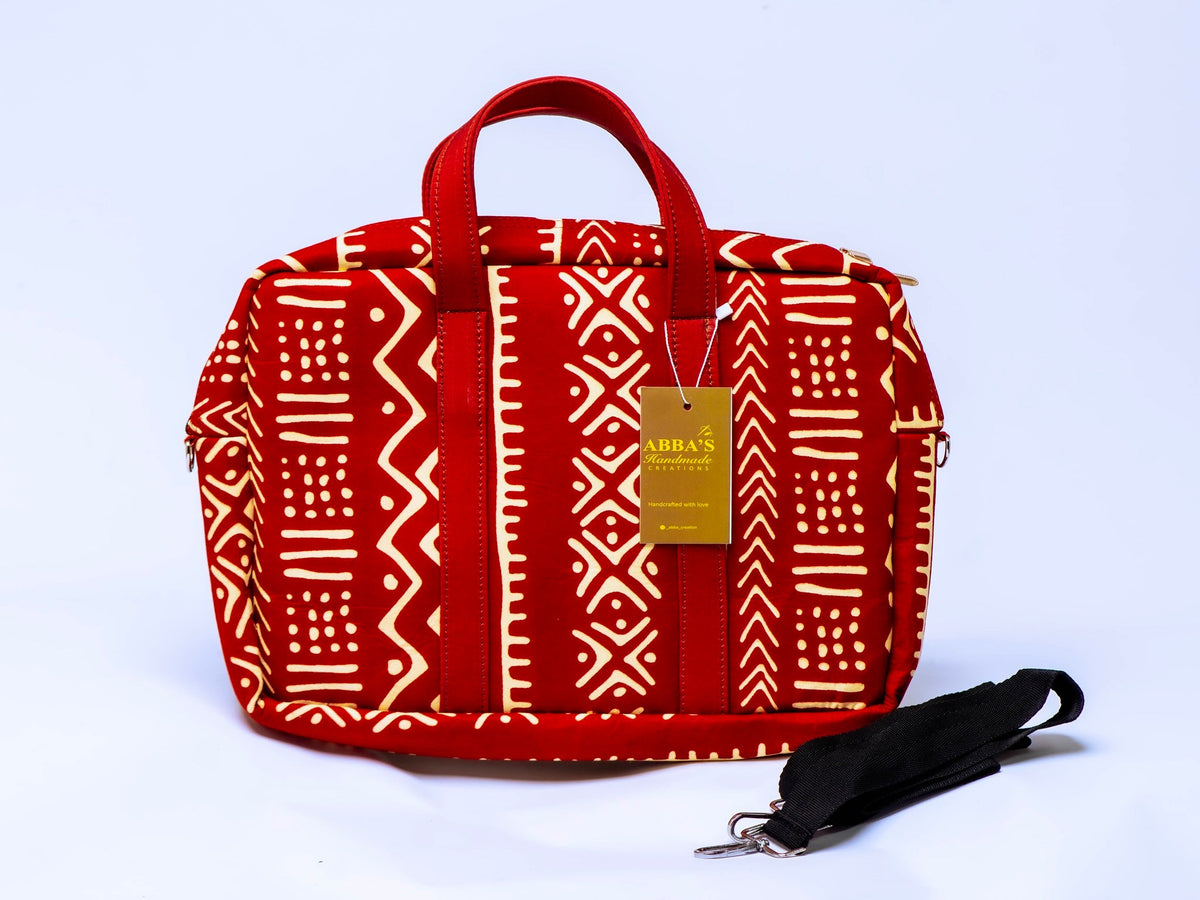 Handmade Ankara Laptop Bag | African Print Laptop Sleeve | Padded Laptop Case | Convertible Laptop Messenger Bag