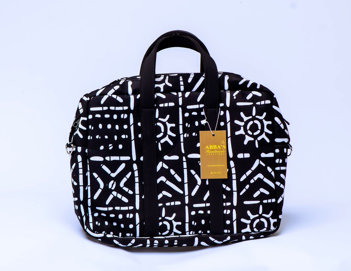Handmade Ankara Laptop Bag | African Print Laptop Sleeve | Padded Laptop Case | Convertible Laptop Messenger Bag
