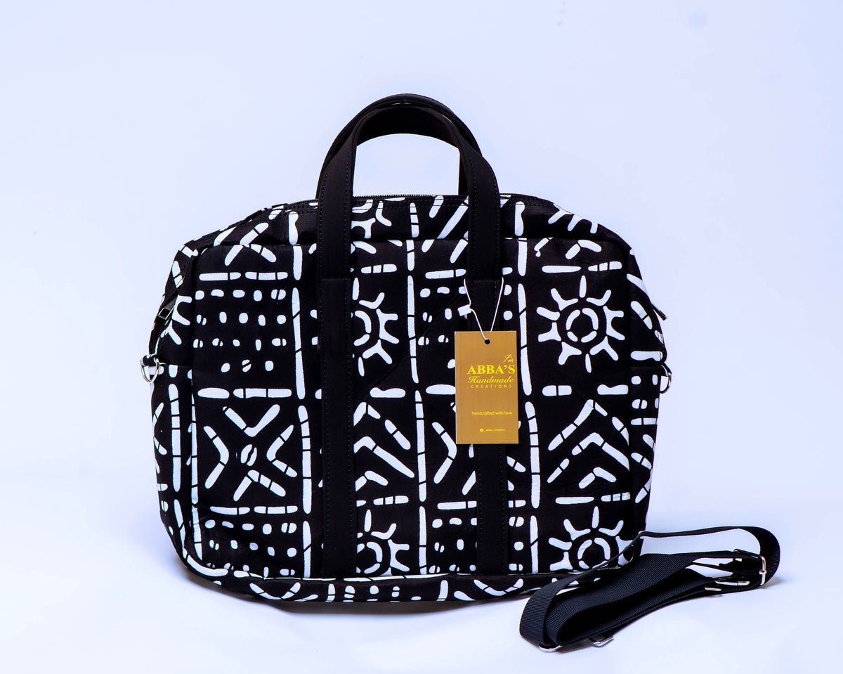 Handmade Ankara Laptop Bag | African Print Laptop Sleeve | Padded Laptop Case | Convertible Laptop Messenger Bag