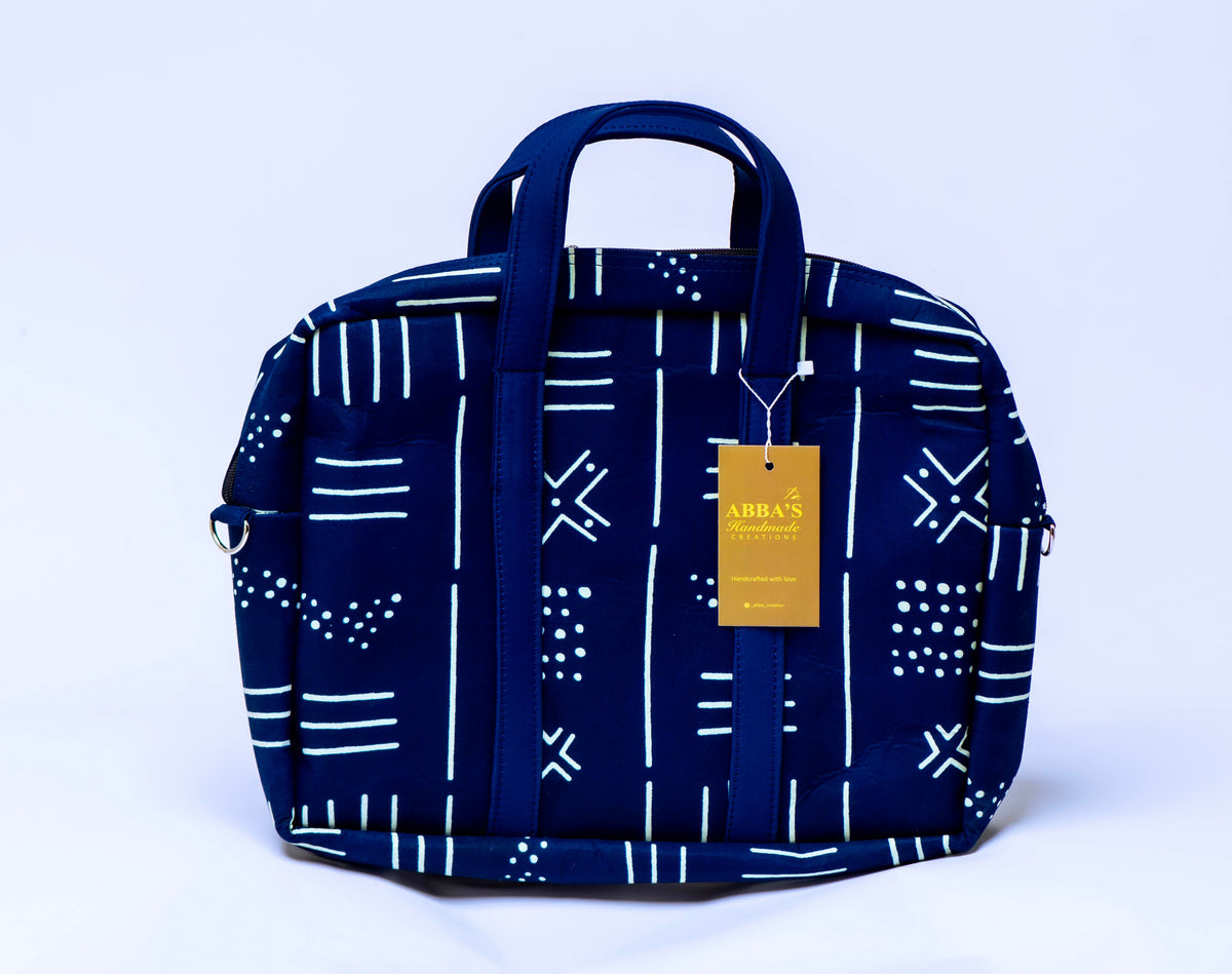 Handmade Ankara Laptop Bag | African Print Laptop Sleeve | Padded Laptop Case | Convertible Laptop Messenger Bag