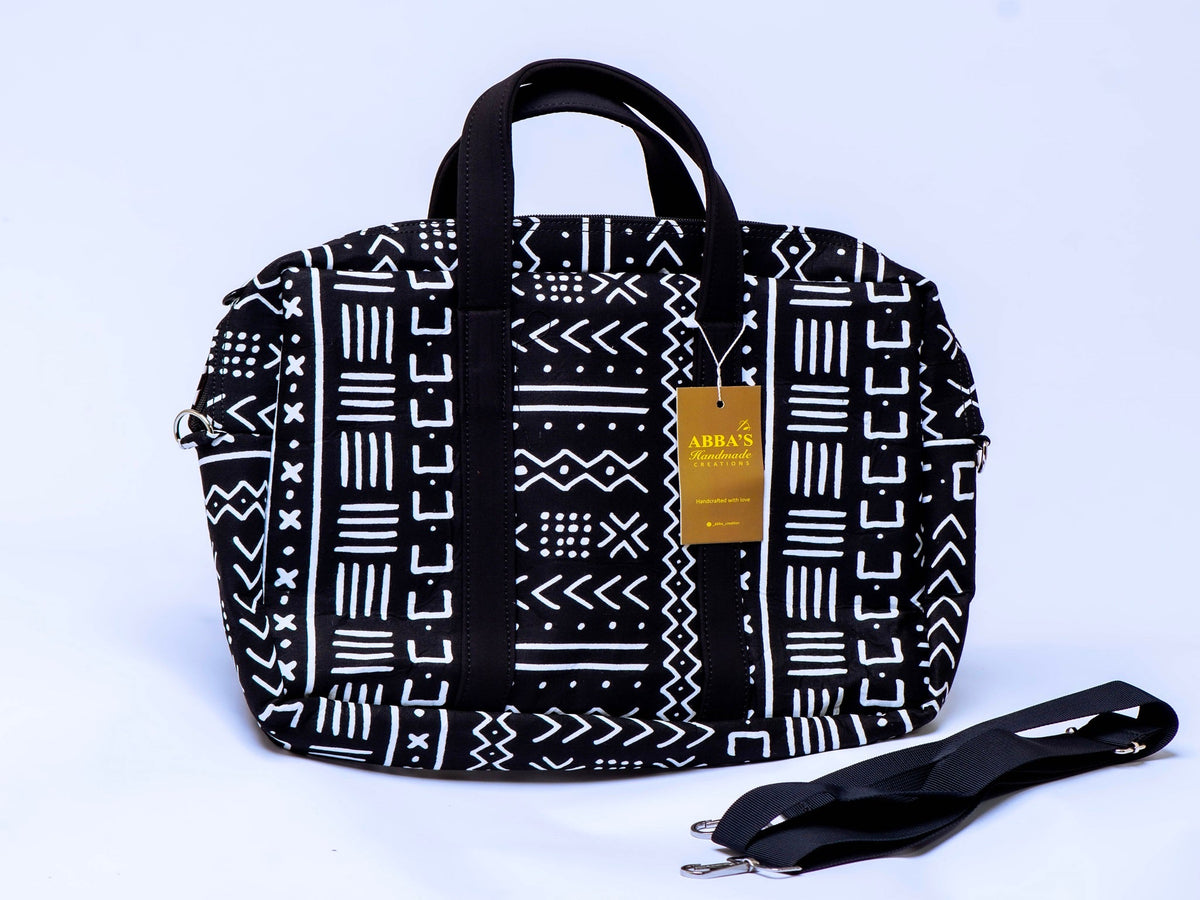 Handmade Ankara Laptop Bag | African Print Laptop Sleeve | Padded Laptop Case | Convertible Laptop Messenger Bag
