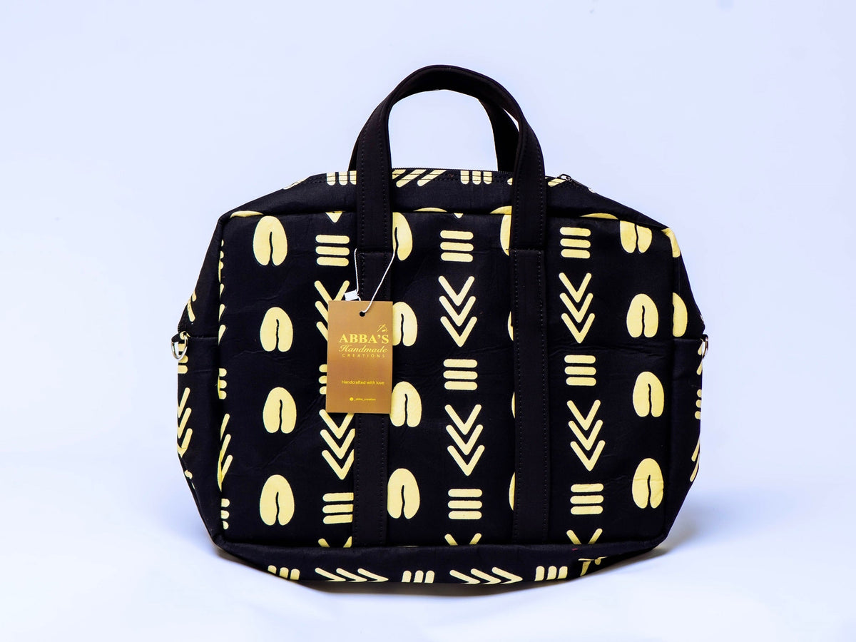 Handmade Ankara Laptop Bag | African Print Laptop Sleeve | Padded Laptop Case | Convertible Laptop Messenger Bag