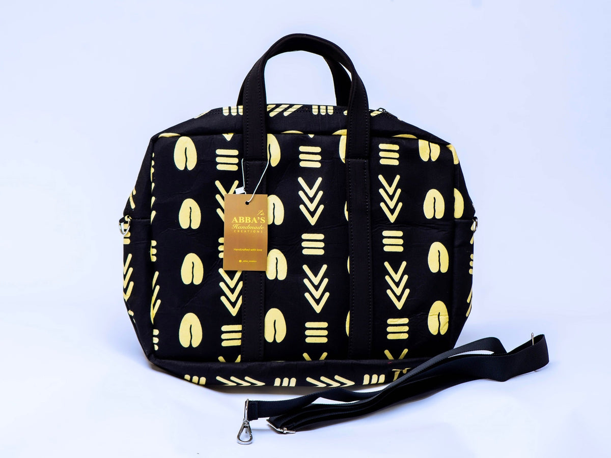Handmade Ankara Laptop Bag | African Print Laptop Sleeve | Padded Laptop Case | Convertible Laptop Messenger Bag