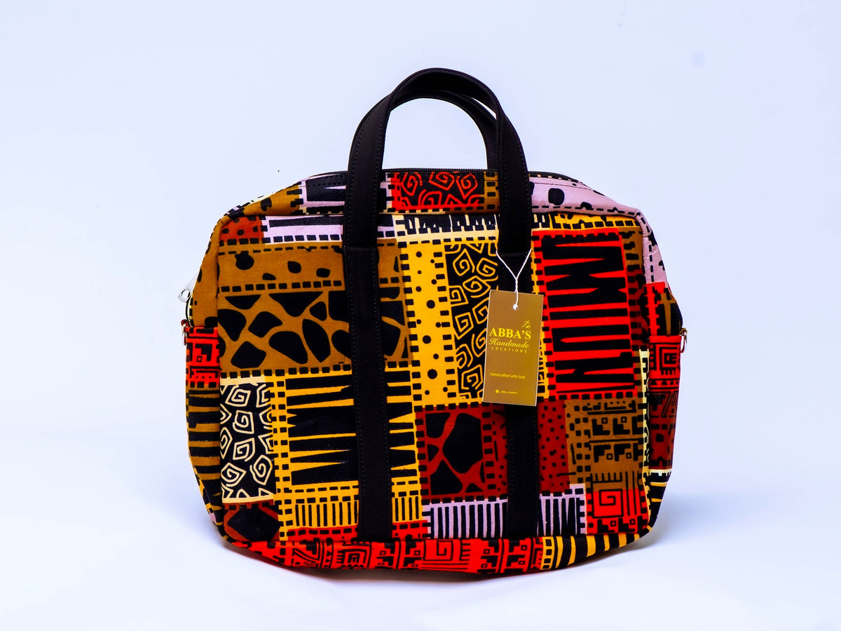 Handmade Ankara Laptop Bag | African Print Laptop Sleeve | Padded Laptop Case | Convertible Laptop Messenger Bag