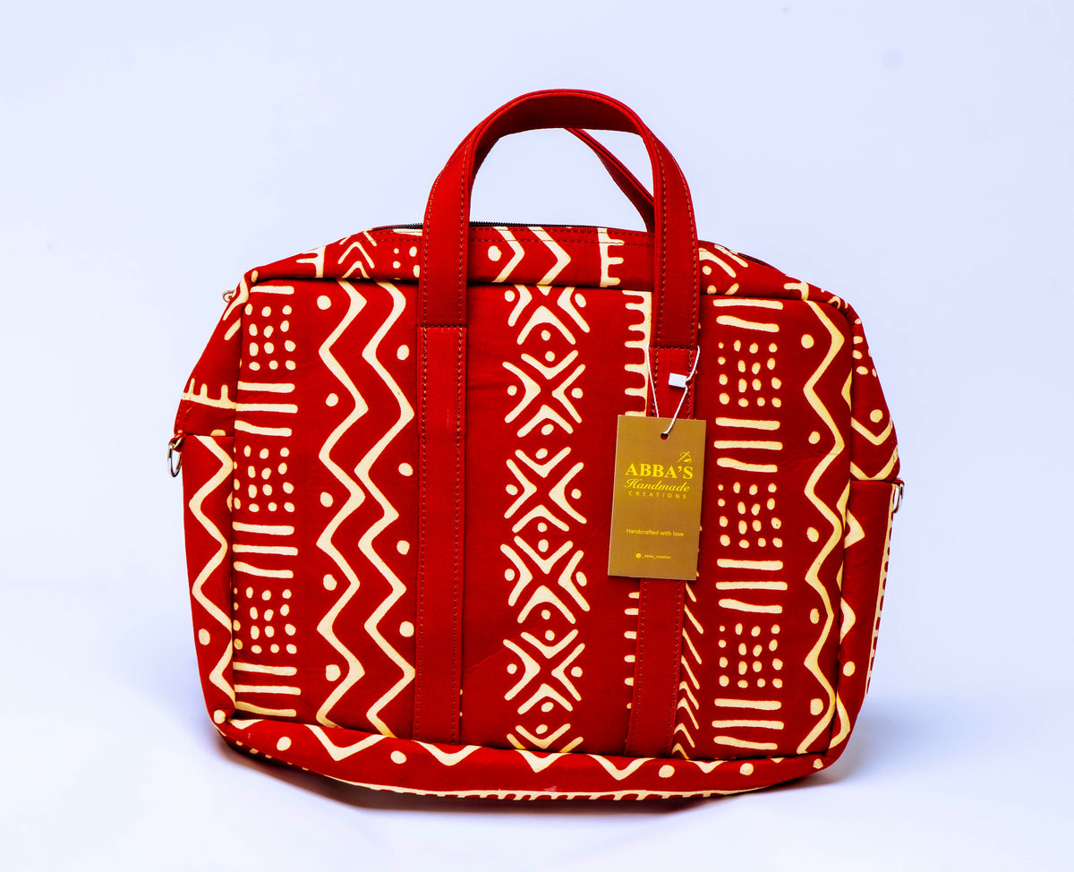 Handmade Ankara Laptop Bag | African Print Laptop Sleeve | Padded Laptop Case | Convertible Laptop Messenger Bag