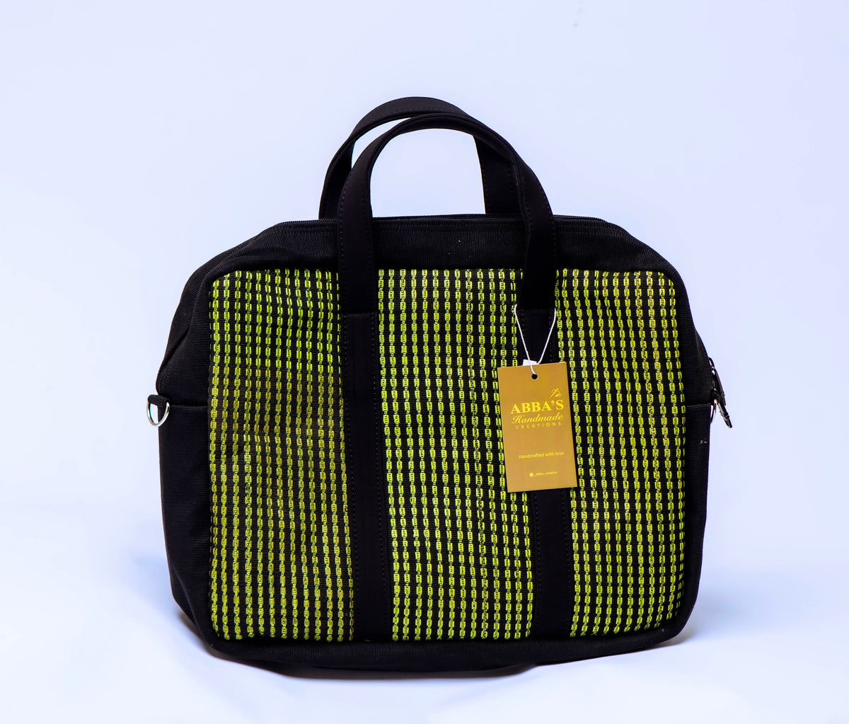 Handmade Aso-Oke Laptop Bag | Luxury African Laptop Case | Convertible Business Briefcase | Fits Up to 16-Inch Laptop